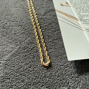 Zales Gold Rope Chain Necklace